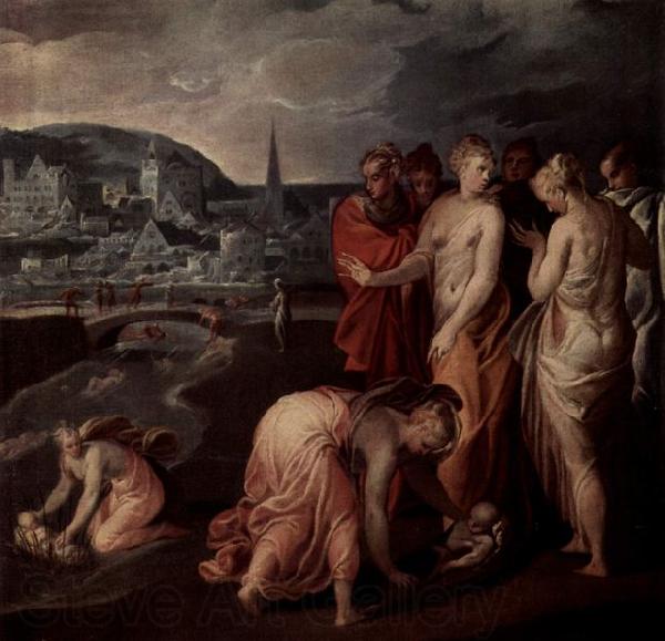 Pietro, Nicolo di Die Rettung Moses aus dem Wasser Germany oil painting art